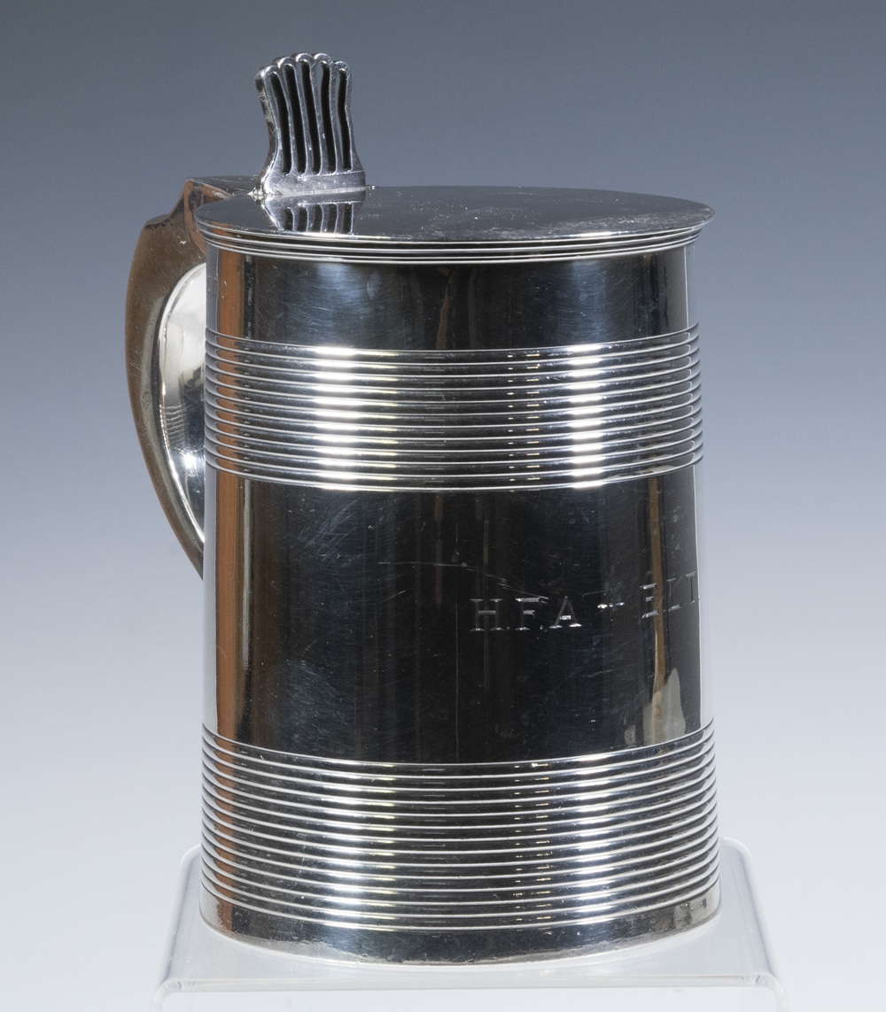 GEORGE III PERIOD SILVER TANKARD 3022ec