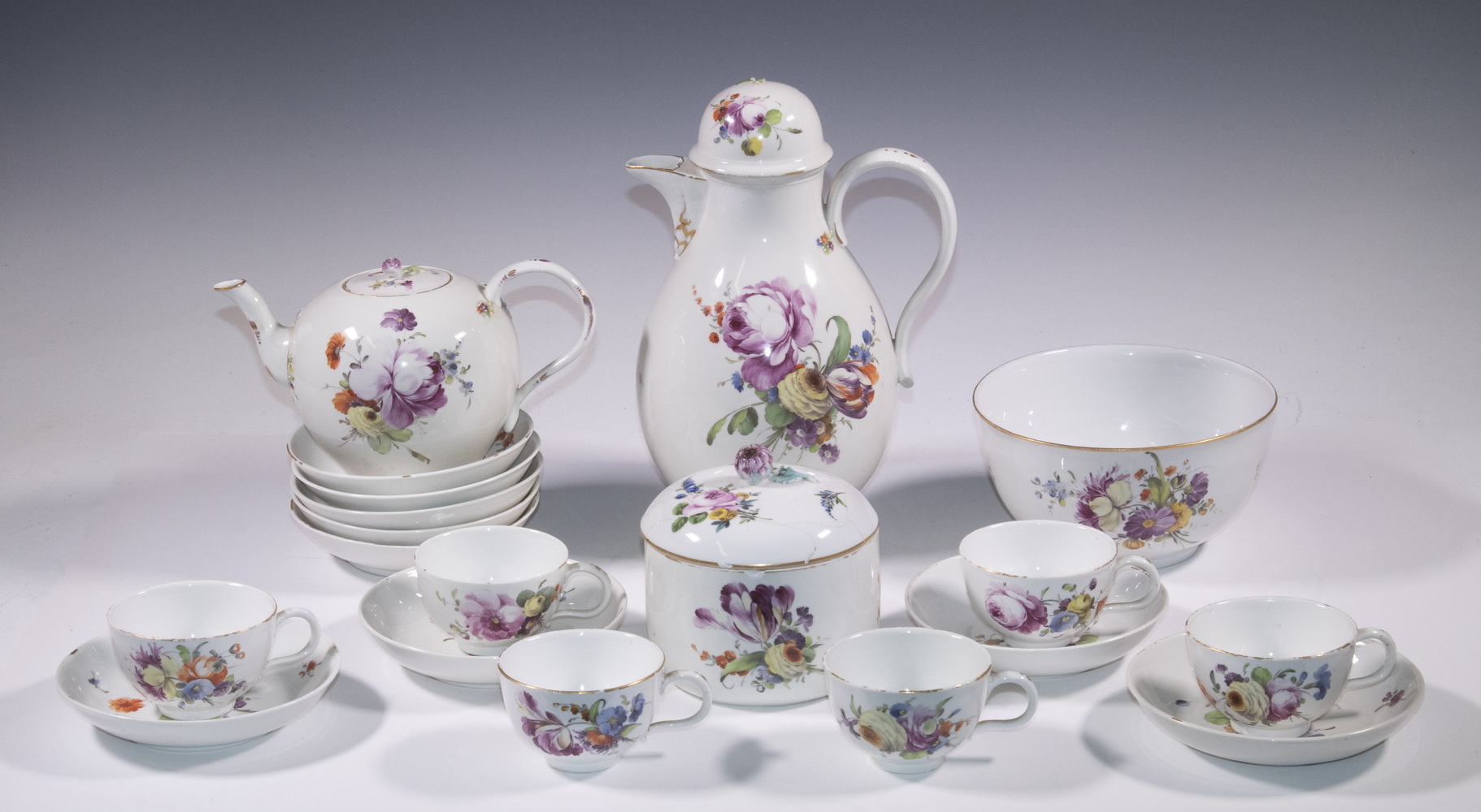 THE HAGUE DECORATED ANSBACH PORCELAIN