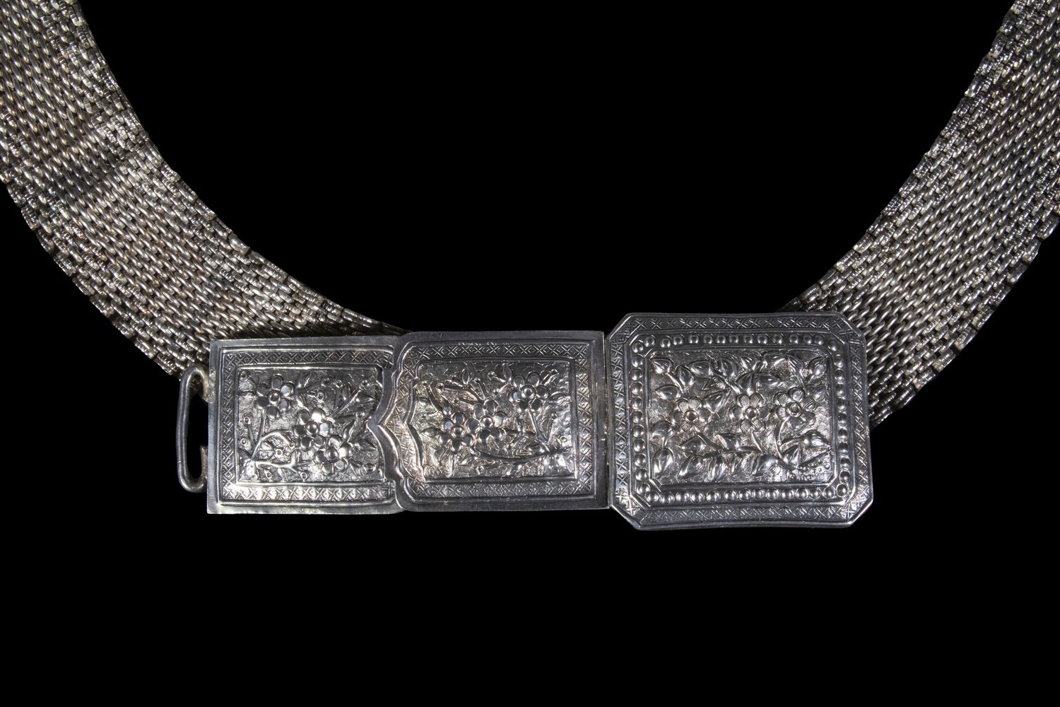 STRAITS CHINESE SILVER BELT Ca.1900