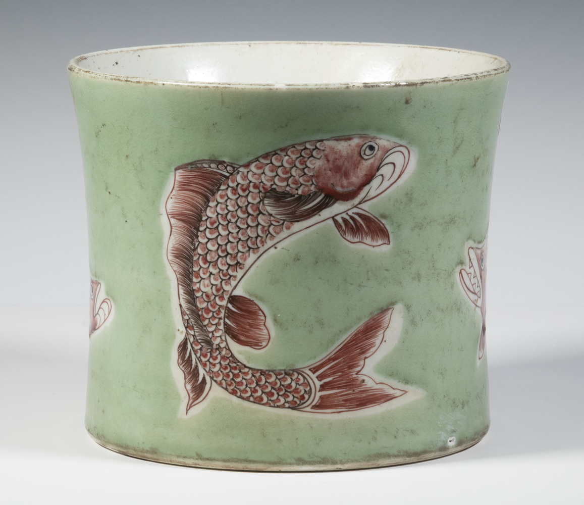 CHINESE PORCELAIN BRUSH POT Celadon