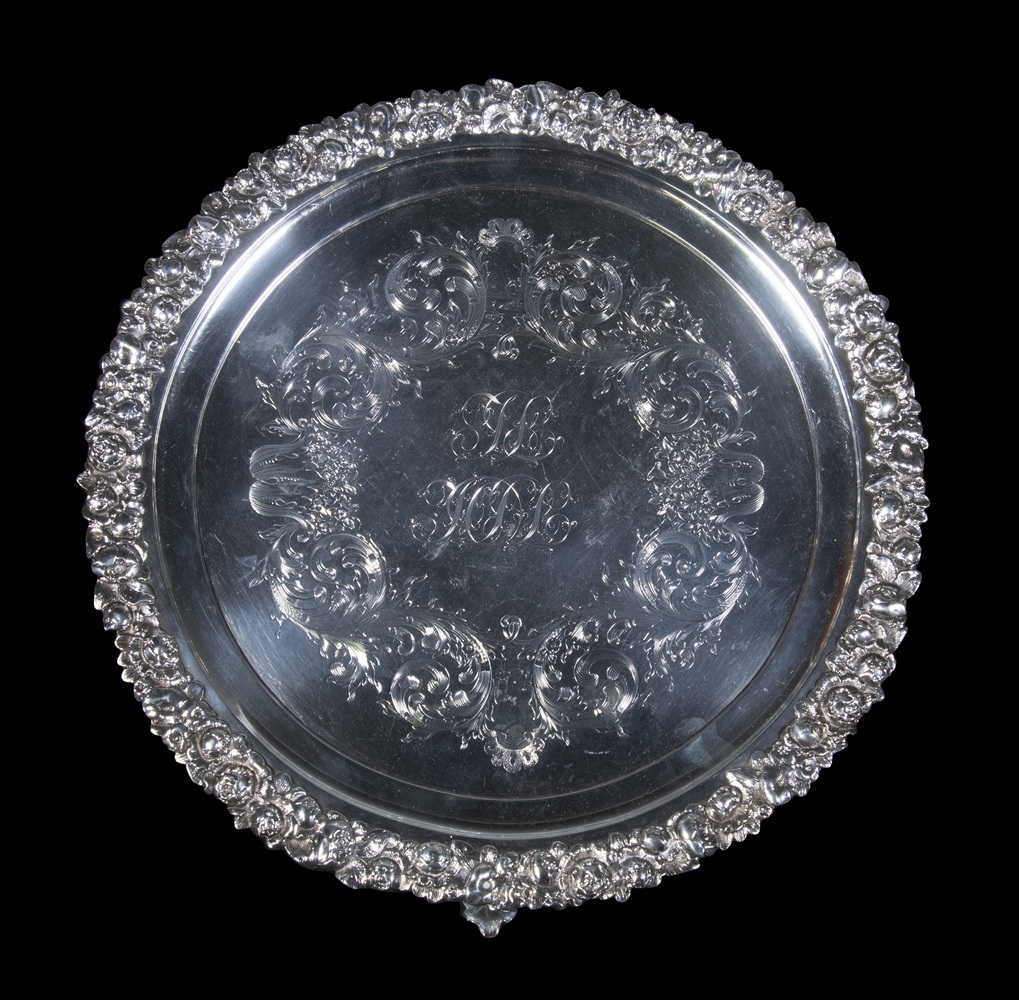 LINCOLN FOSS COIN SILVER TRAY 3023d8