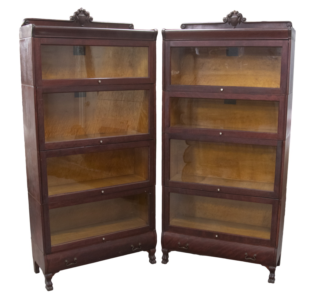 PR MAHOGANY BARRISTER BOOKCASES