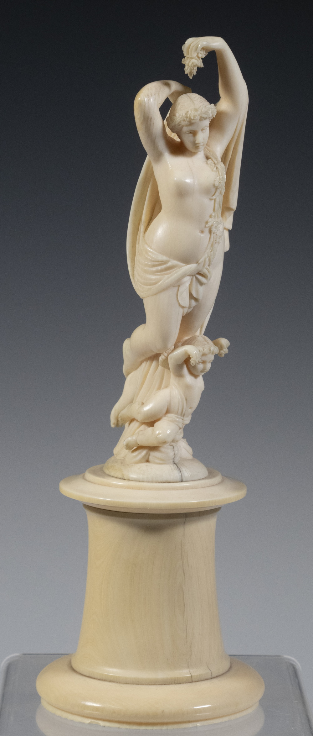 19TH C. CARVED IVORY FIGURINE OF