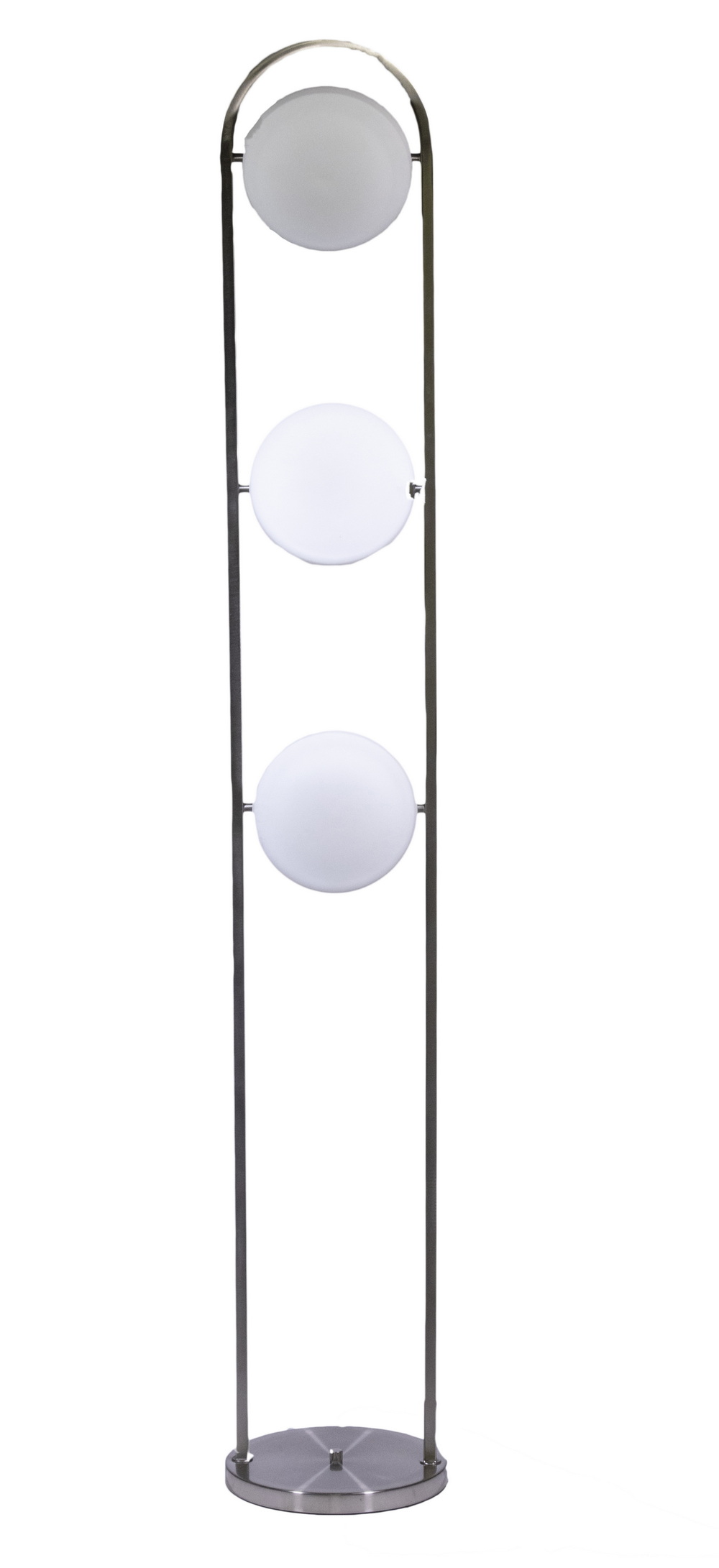 MODERNIST CHROME FLOOR LAMP Three-Light