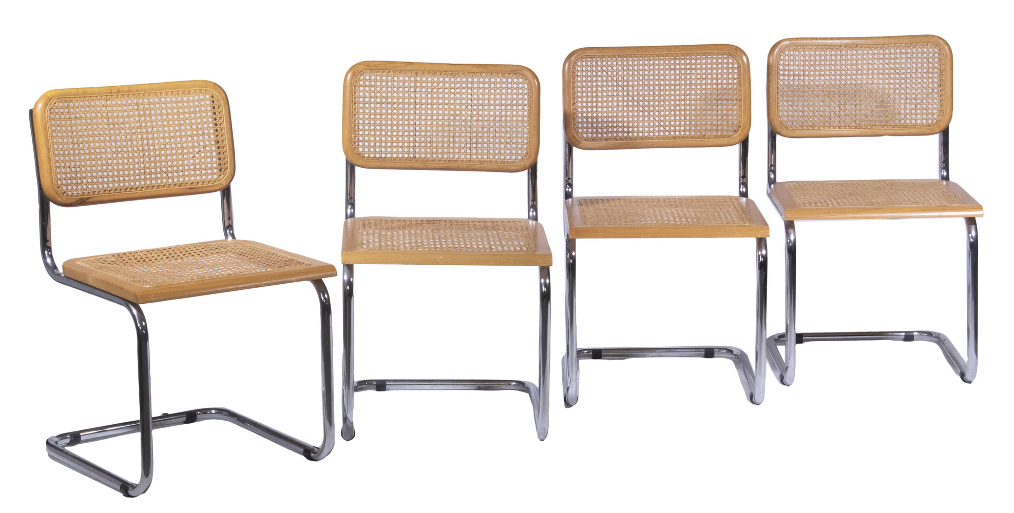 MODERNIST CANED SIDE CHAIRS Set