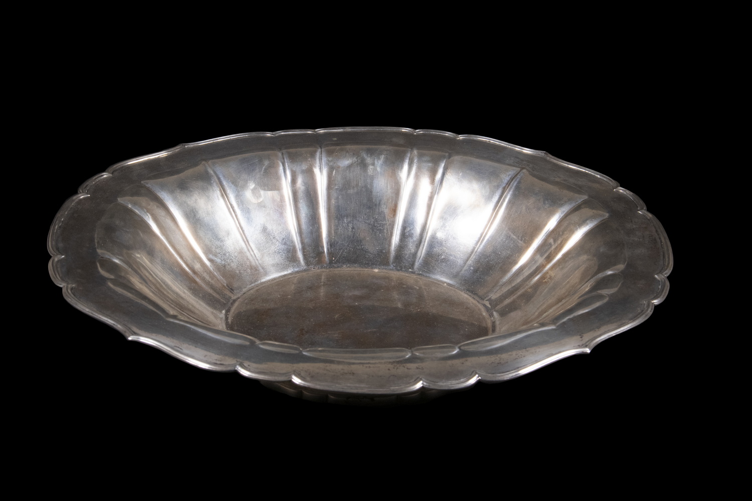 GERMAN SILVER CENTER BOWL Mid-19th
