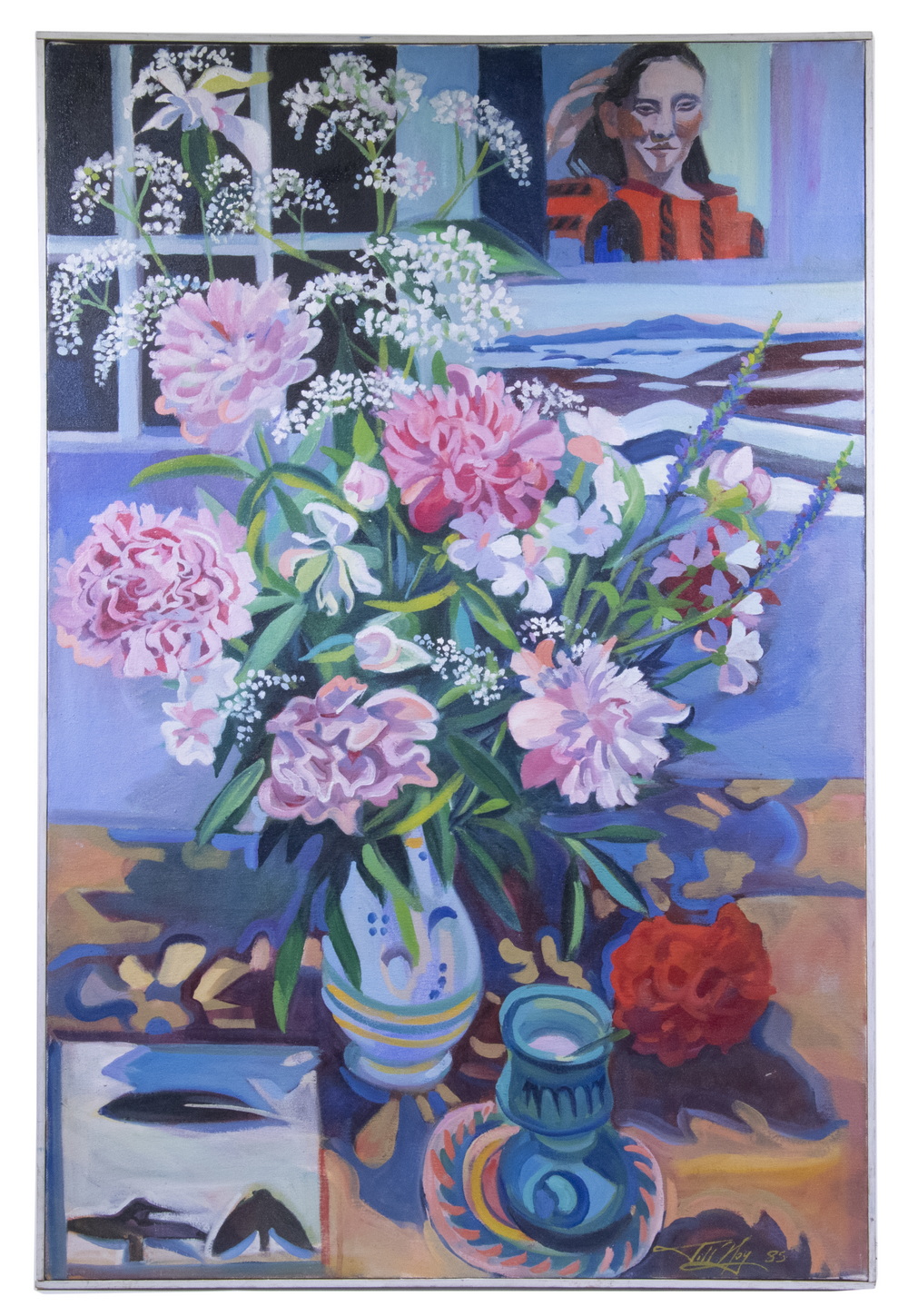 JILL HOY (US, LATE 20TH C.) "Peonies,