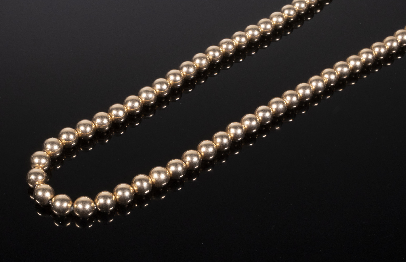 14K GOLD HOLLOW STRAND BEADS 5mm  30252a