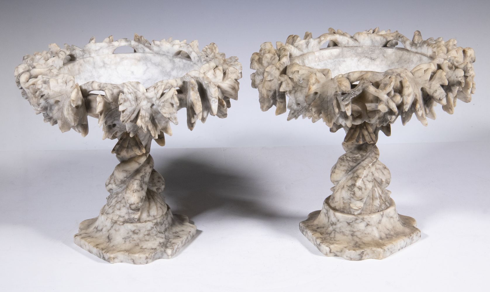 PR VICTORIAN MARBLE TAZZAS Pair 30254a