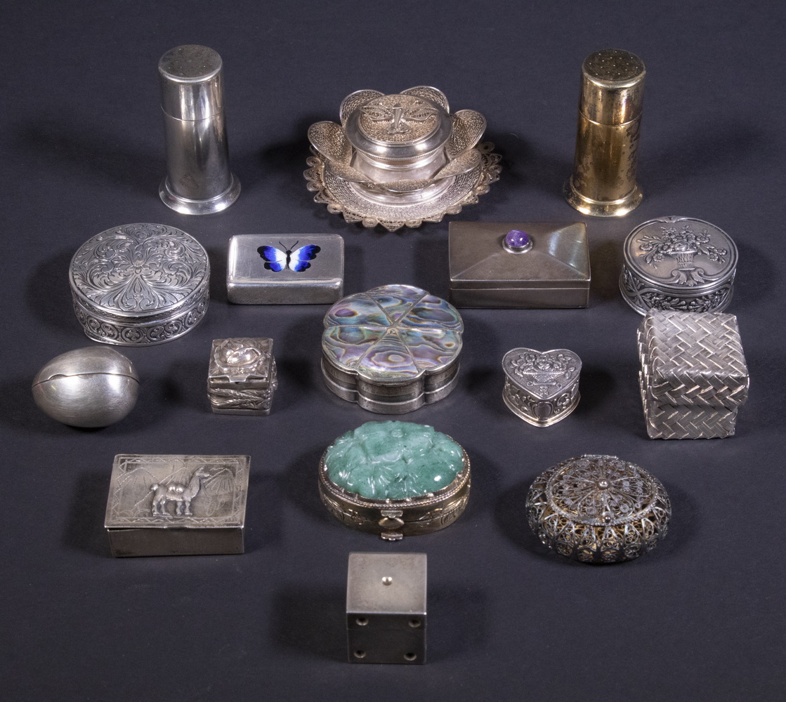 SILVER PILL BOX COLLECTION Lot