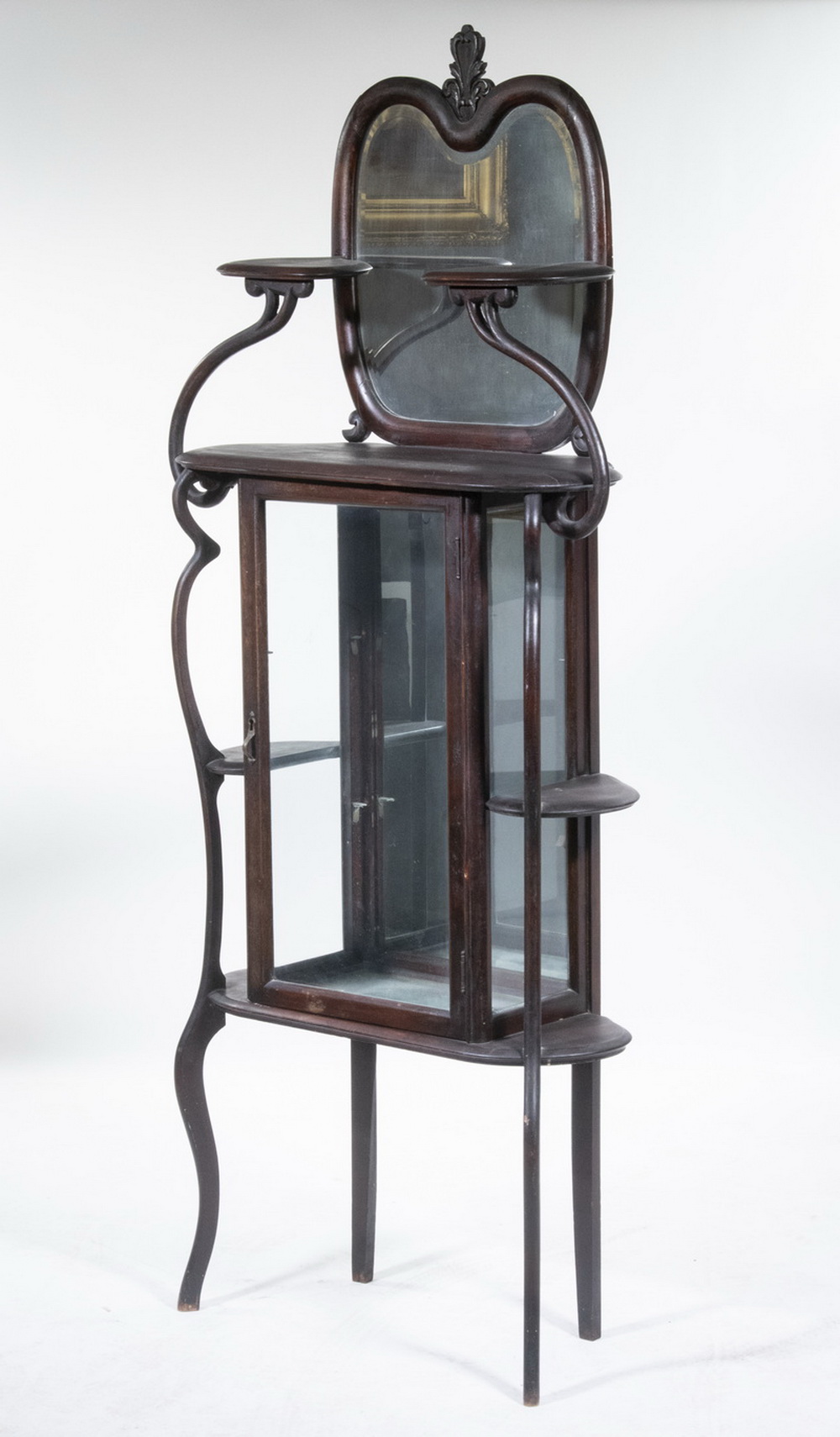 AMERICAN ART NOUVEAU ETAGERE Mirror back 30256f