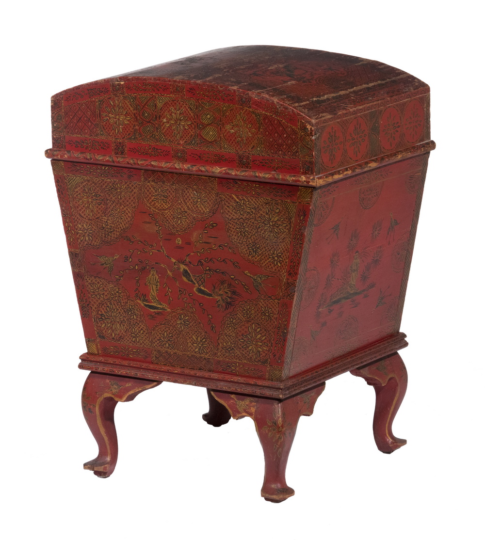 CHINESE LACQUERED TRUNK Vintage 30258c