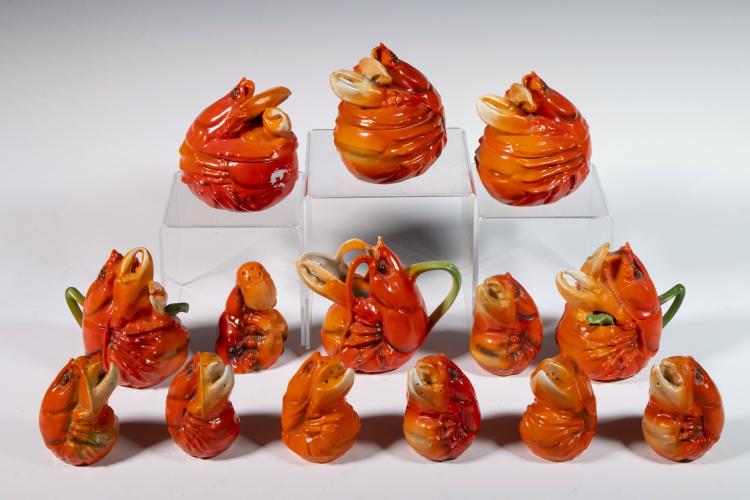 ROYAL BAYREUTH LOBSTER SERVING ITEMS