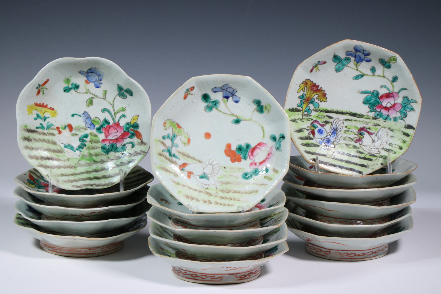 (16) CHINESE CELADON SAUCE DISHES