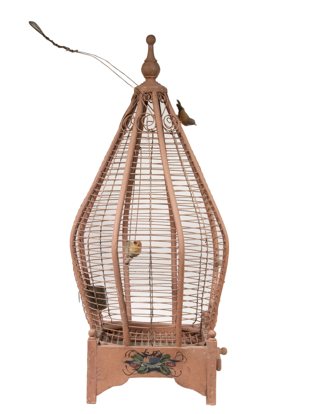 19TH C FRENCH WOOD AND WIRE BIRDCAGE 302625