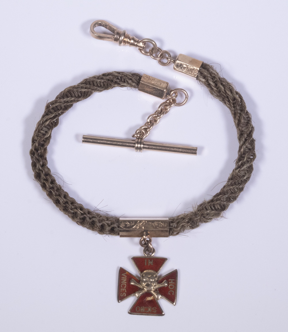 GENT'S WATCH CHAIN c. 1860. Woven