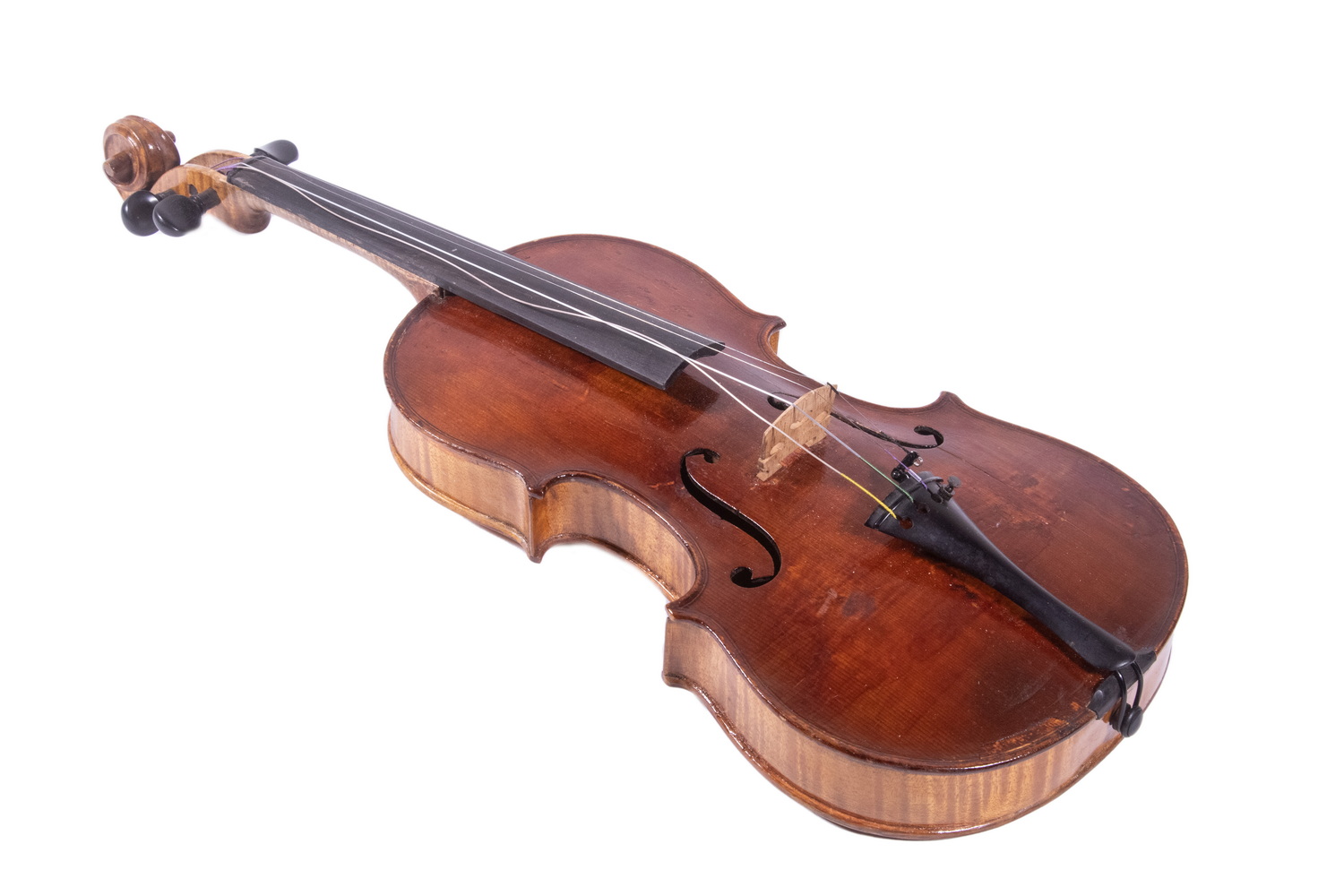 VIOLIN, UNMARKED Tiger Maple two-part