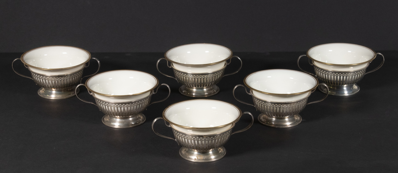  6 LENOX CHINA SOUP BOWLS WITH 3026fb