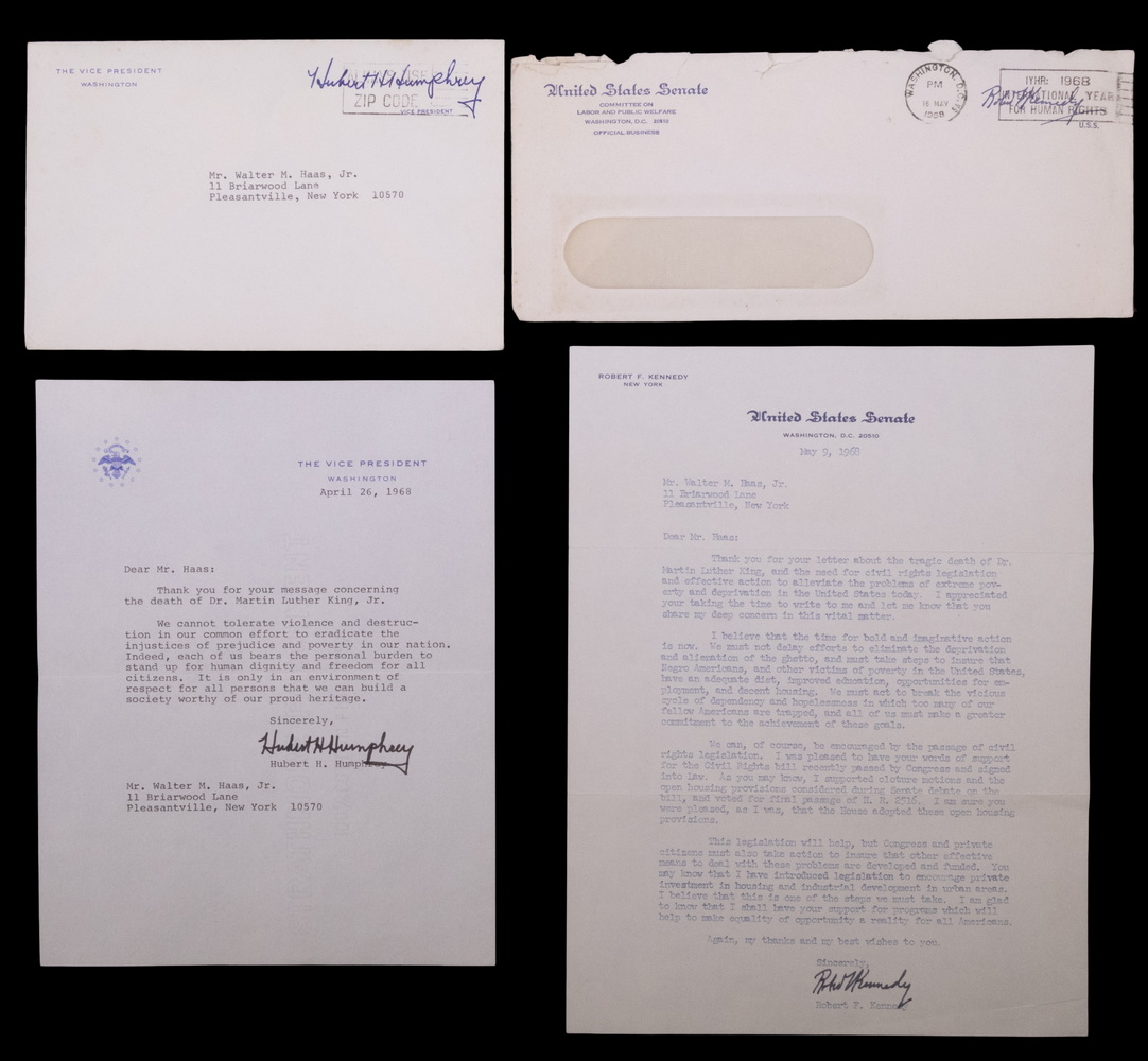 (2) 1968 LETTERS W/ ENVELOPES FROM