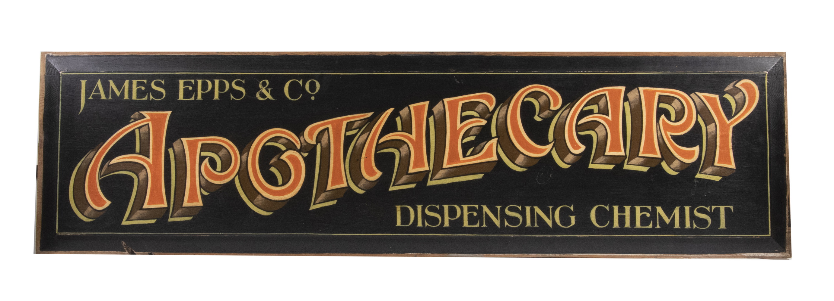 APOTHECARY SIGN Painted Mitered 3027a3