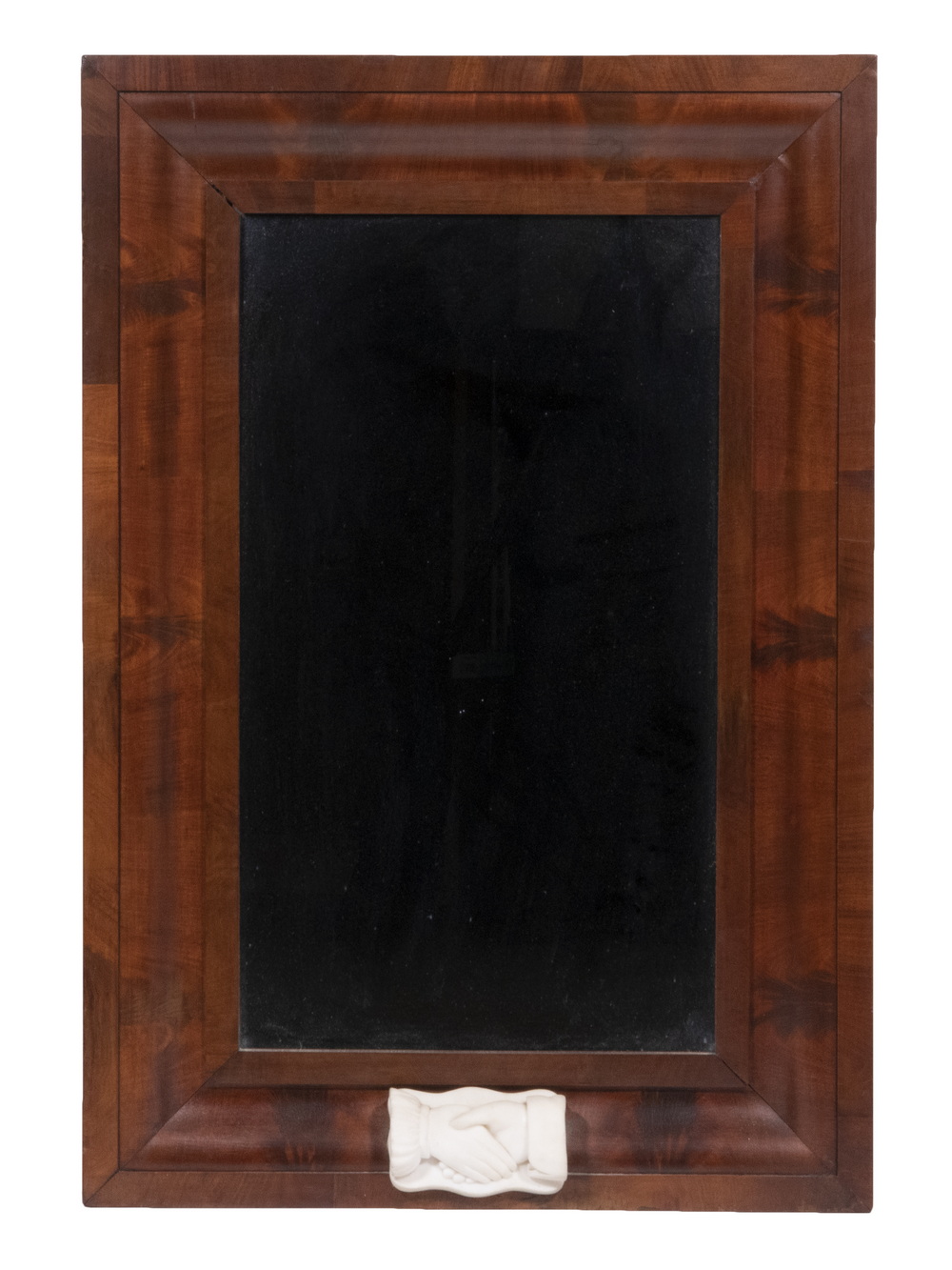 MAHOGANY OGEE MIRROR WITH MARBLE