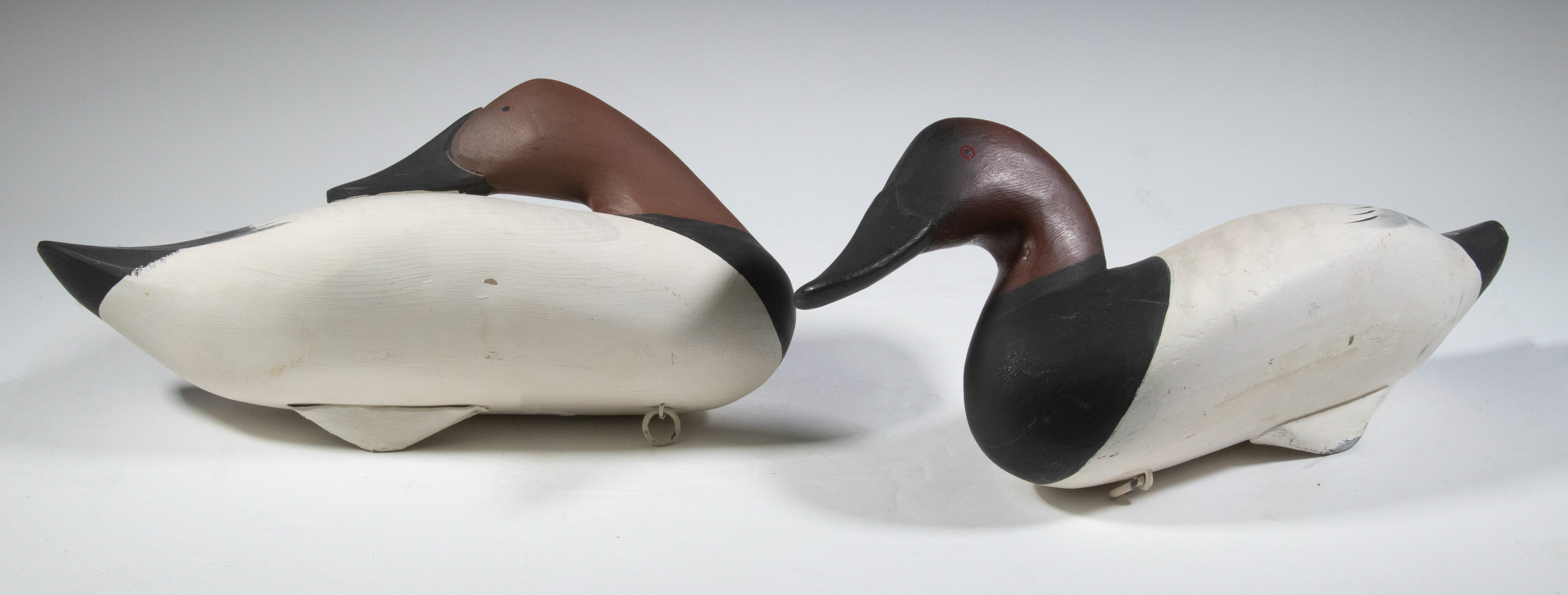 PR CANVASBACK DECOYS Pair of Carved