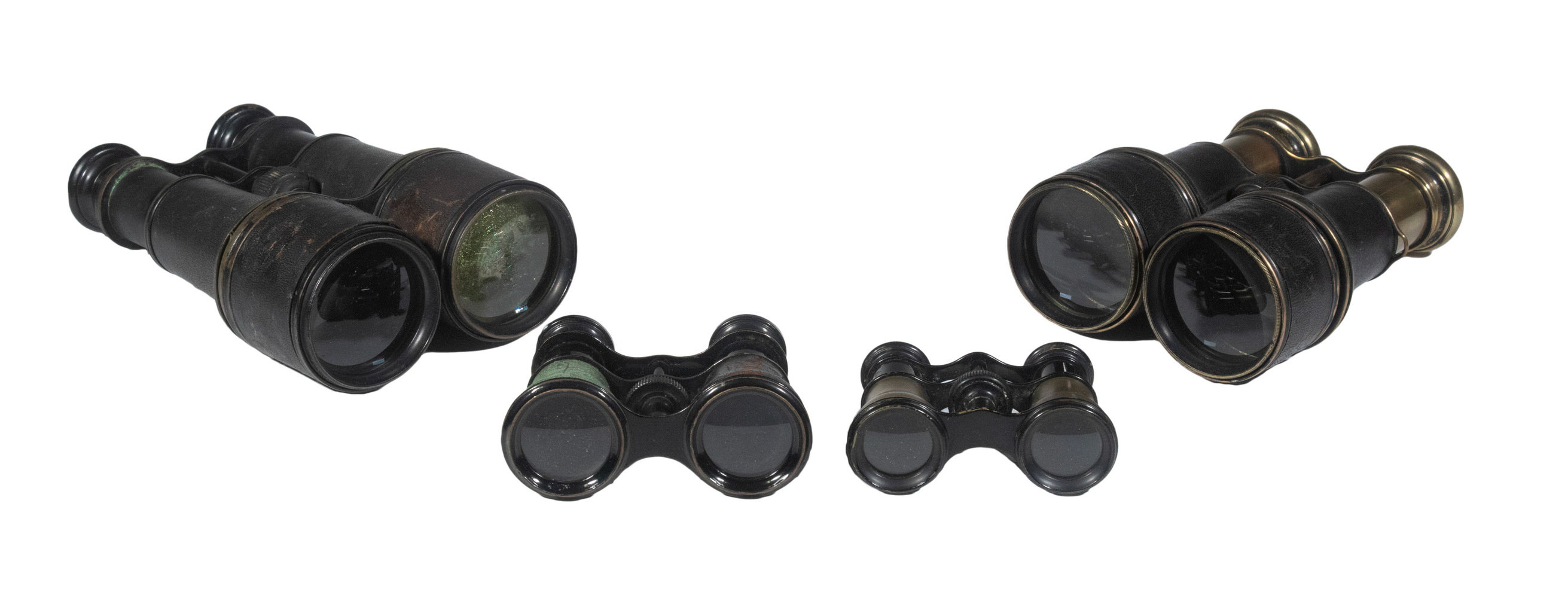 (4) EARLY BINOCULARS Including: (2)