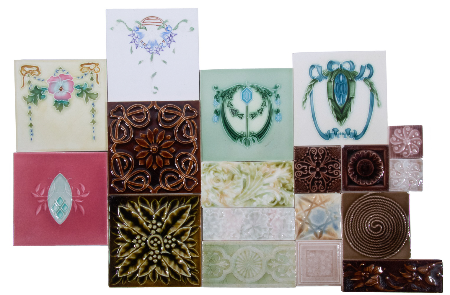 VICTORIAN ART NOUVEAU TILE COLLECTION 30284a