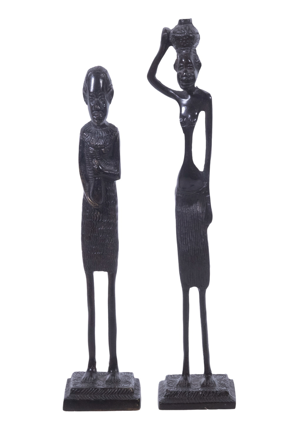 PAIR OF AFRICAN BRONZE FIGURES 30285a