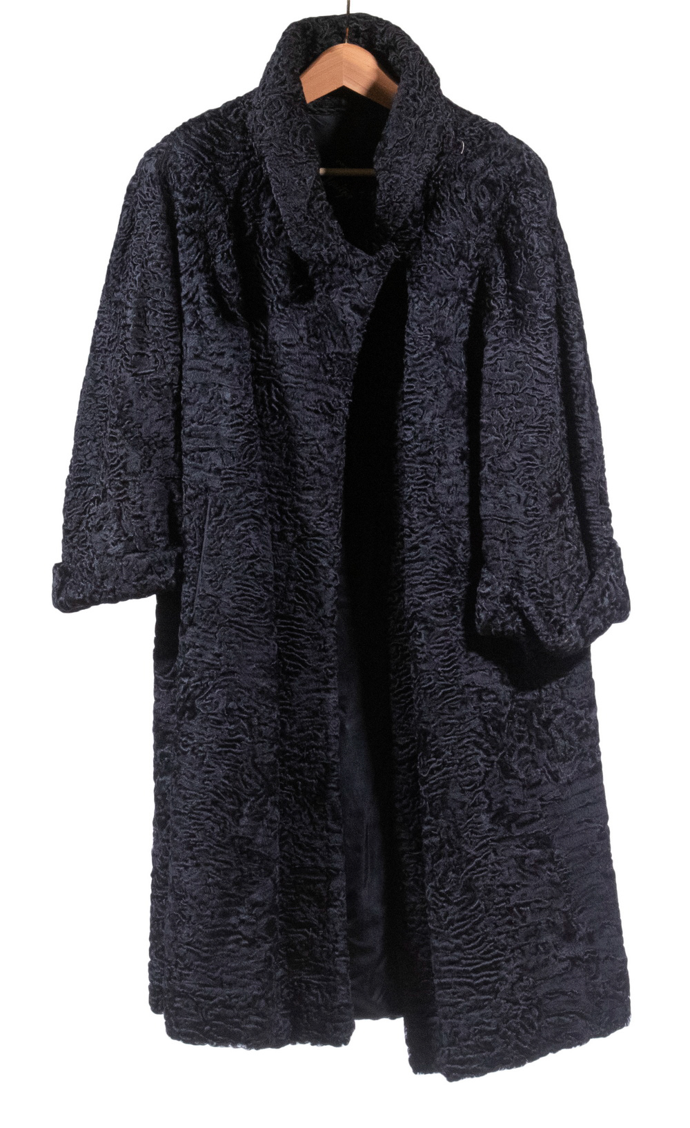 FUR COAT Black Persian Lamb 3 4 302867