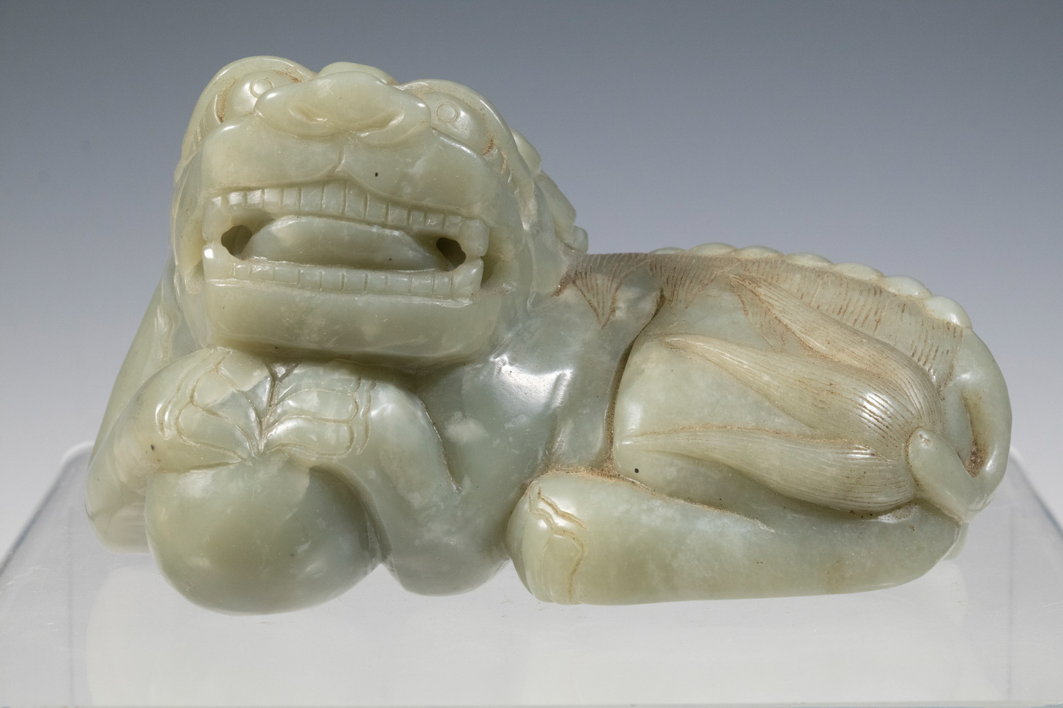 20TH C. CHINESE JADE FOO DOG IN