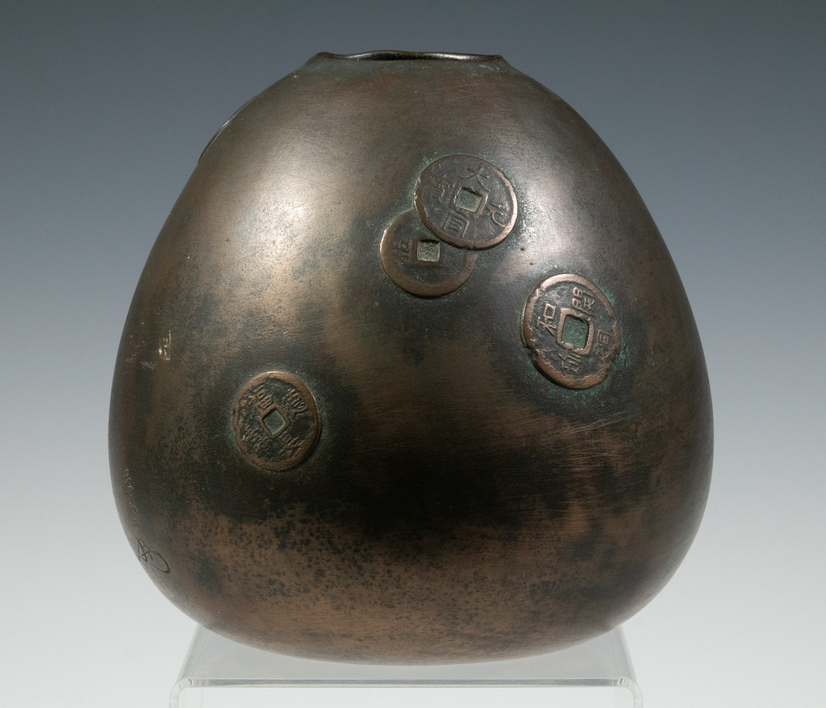 JAPANESE BRONZE VASE Meiji Period 3028a9