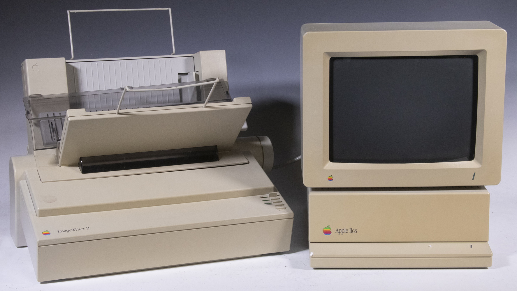 APPLE IIGS W/RGB MONITOR, DRIVES & PRINTER