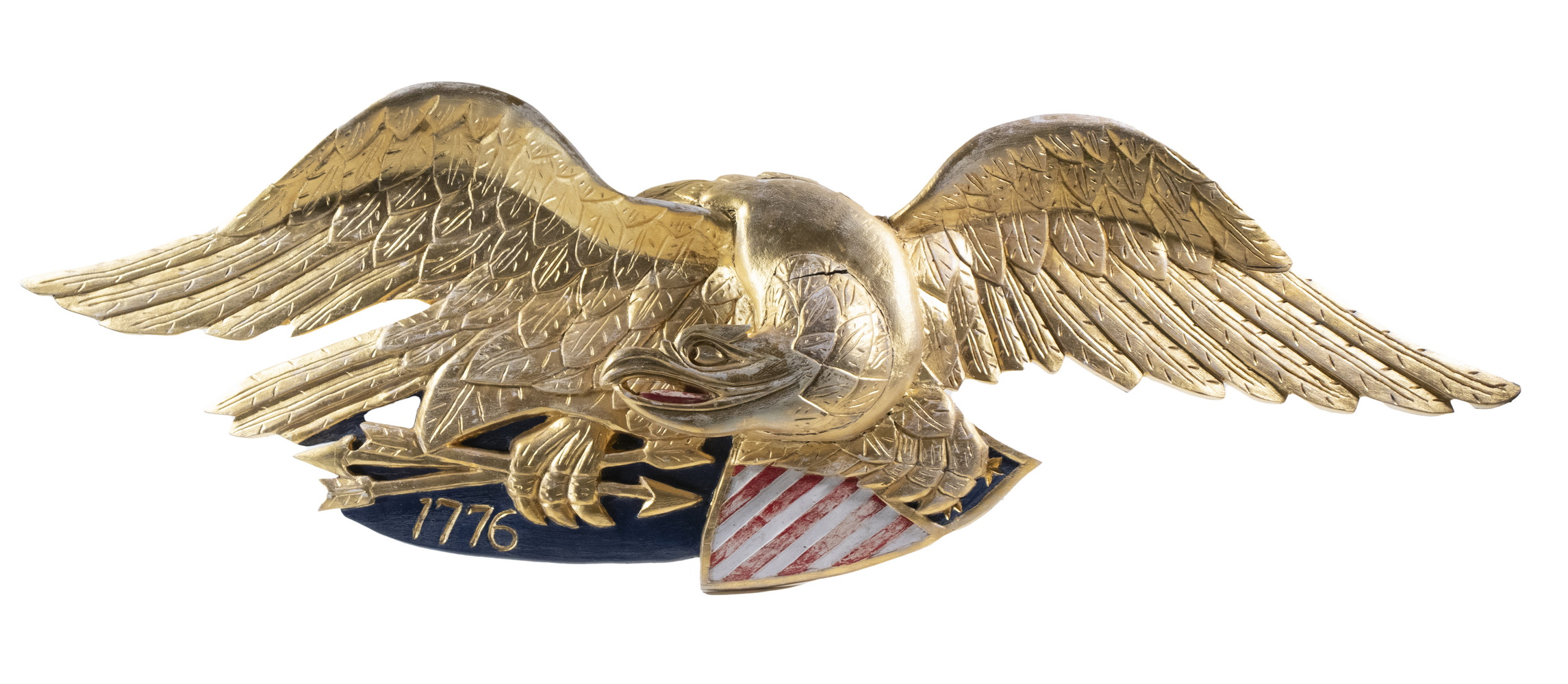 CARVED AMERICAN EAGLE PLAQUE Painted 3029cc