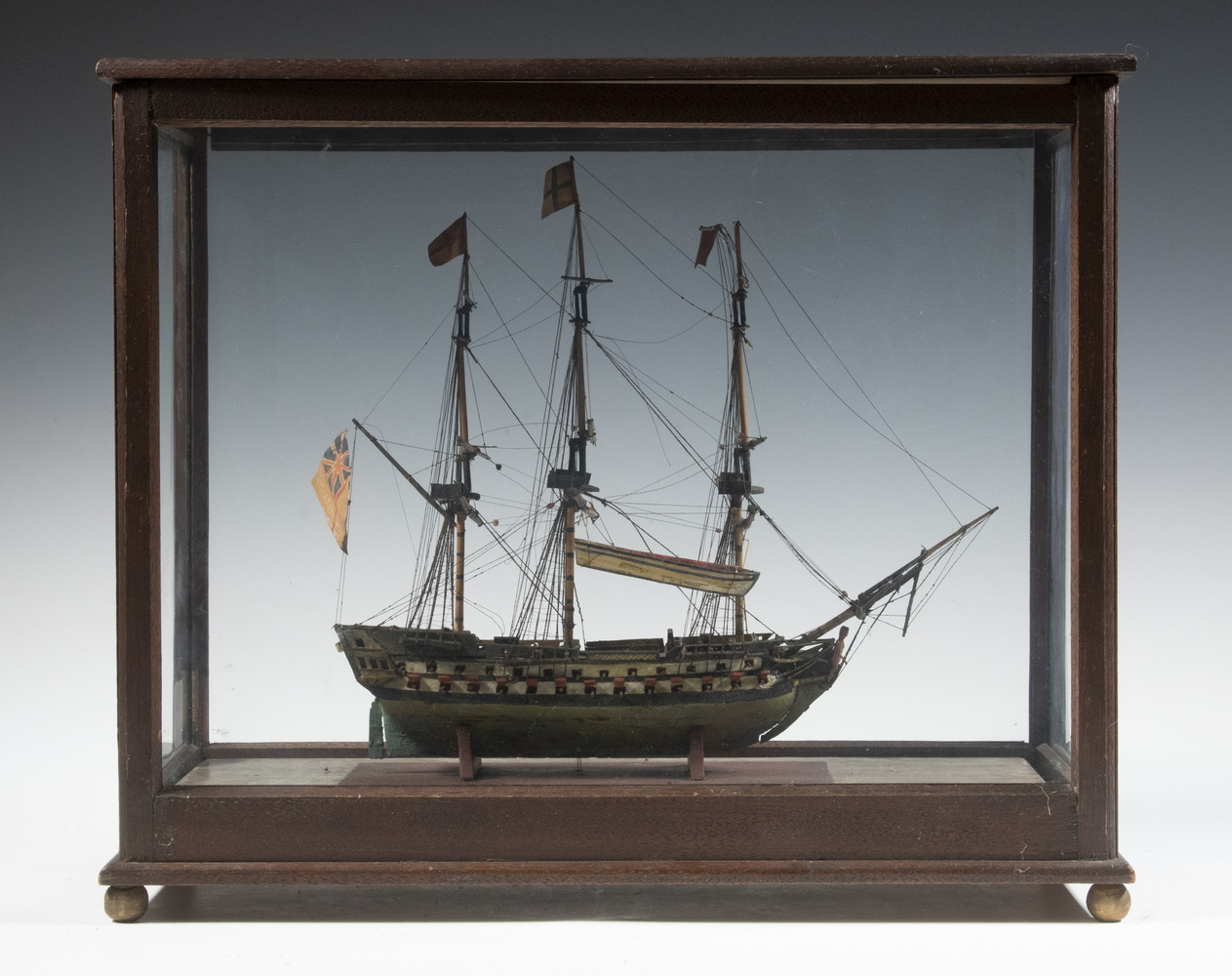 CASED EARLY MODEL OF BRITISH NAVAL