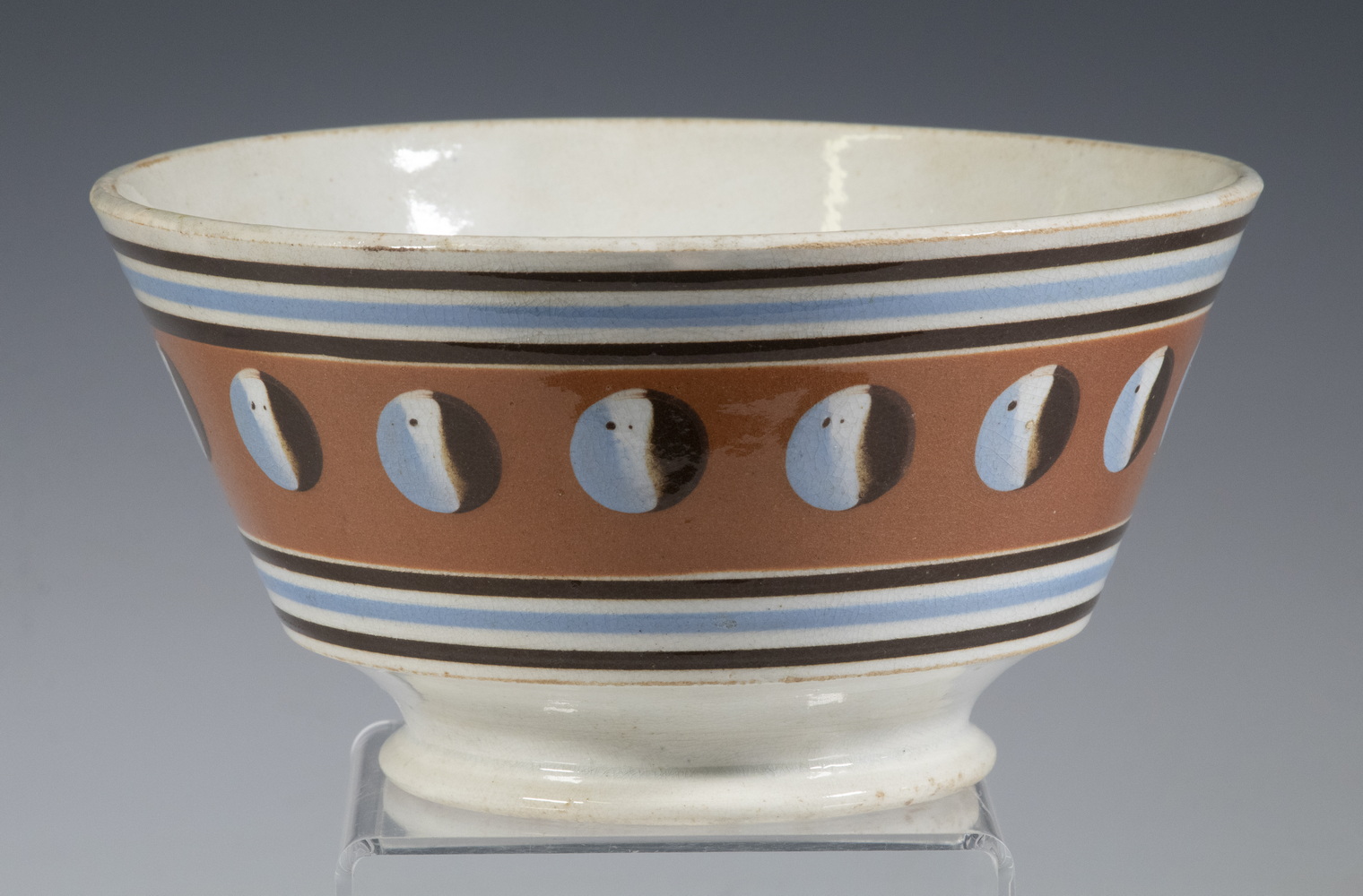 MOCHA WARE BOWL WITH CAT'S EYE