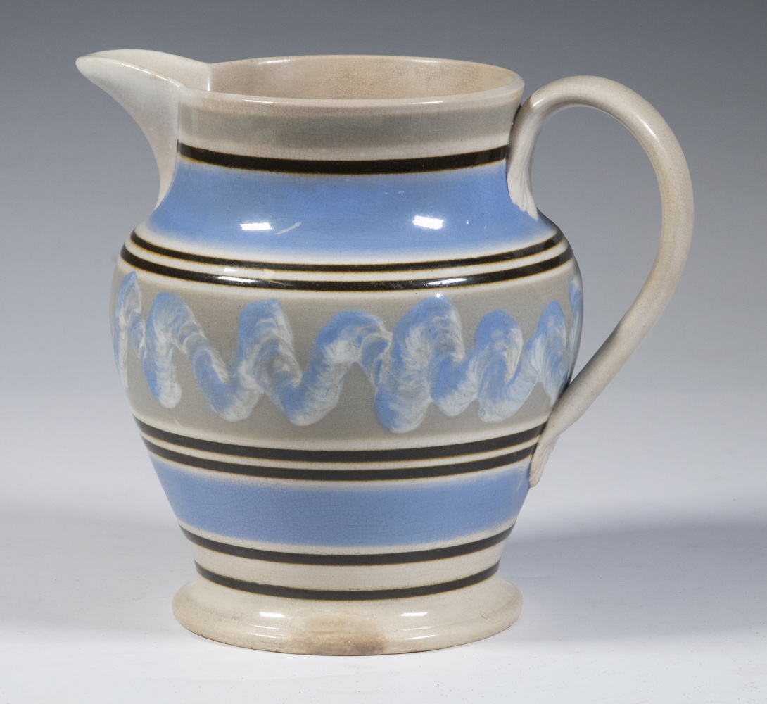 MOCHA WARE BLUE EARTHWORM PITCHER 302a06