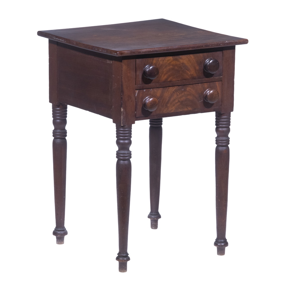 FEDERAL TWO-DRAWER STAND 19th c. American