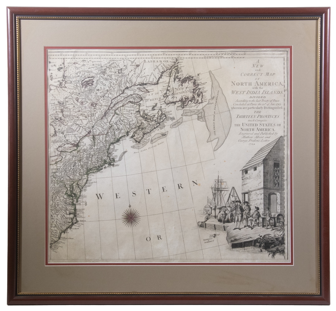 ALBERT & LOTTER ENGRAVED MAP OF