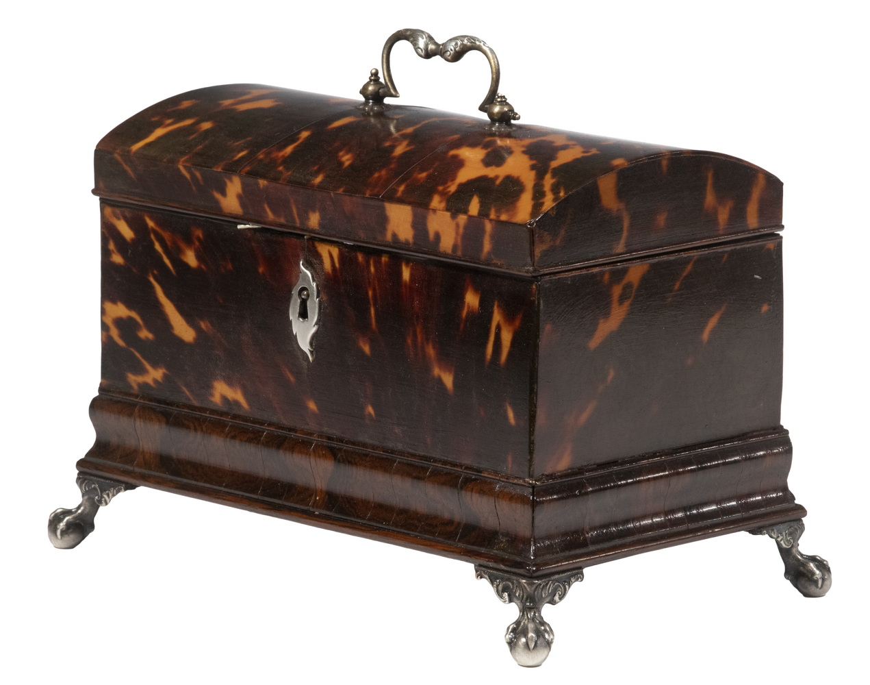 DOME TOP TORTOISESHELL TEA CADDY