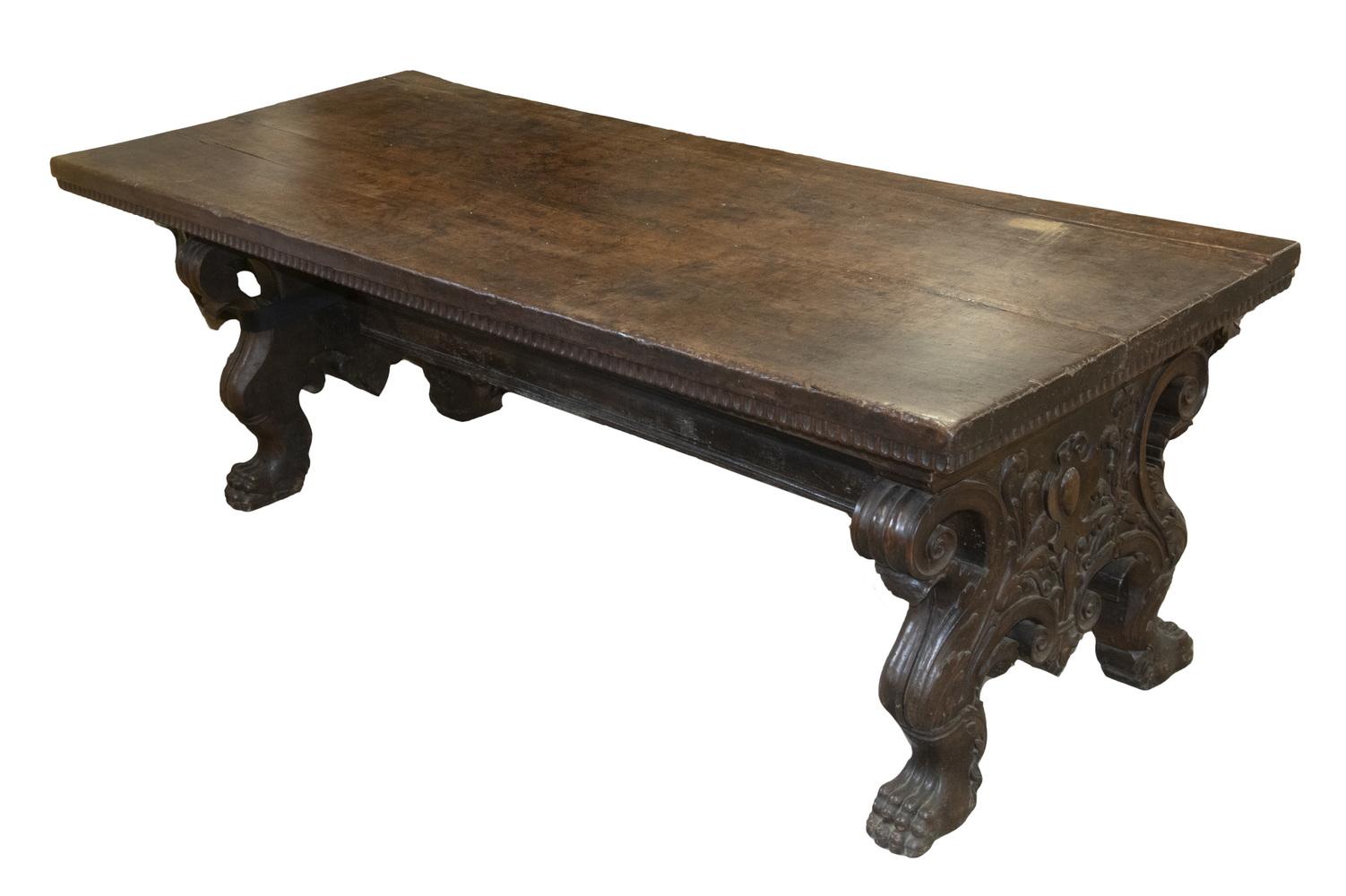 ITALIAN WALNUT REFECTORY TABLE