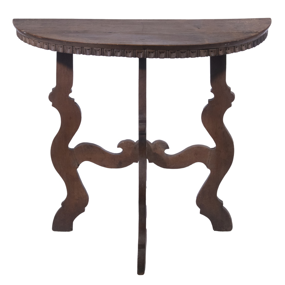 ITALIAN BAROQUE DEMILUNE TABLE