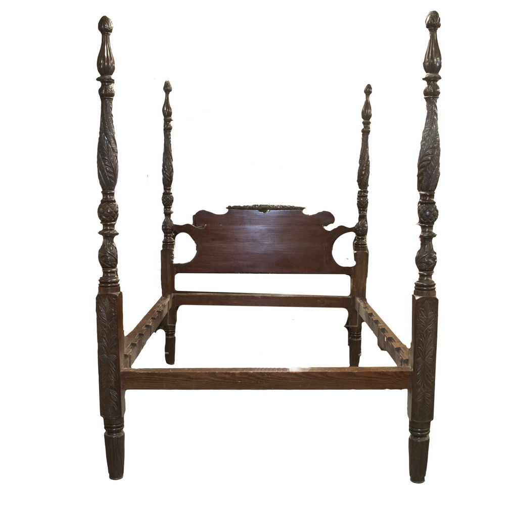 CARVED WEST INDIAN FULL-SIZE MAHOGANY