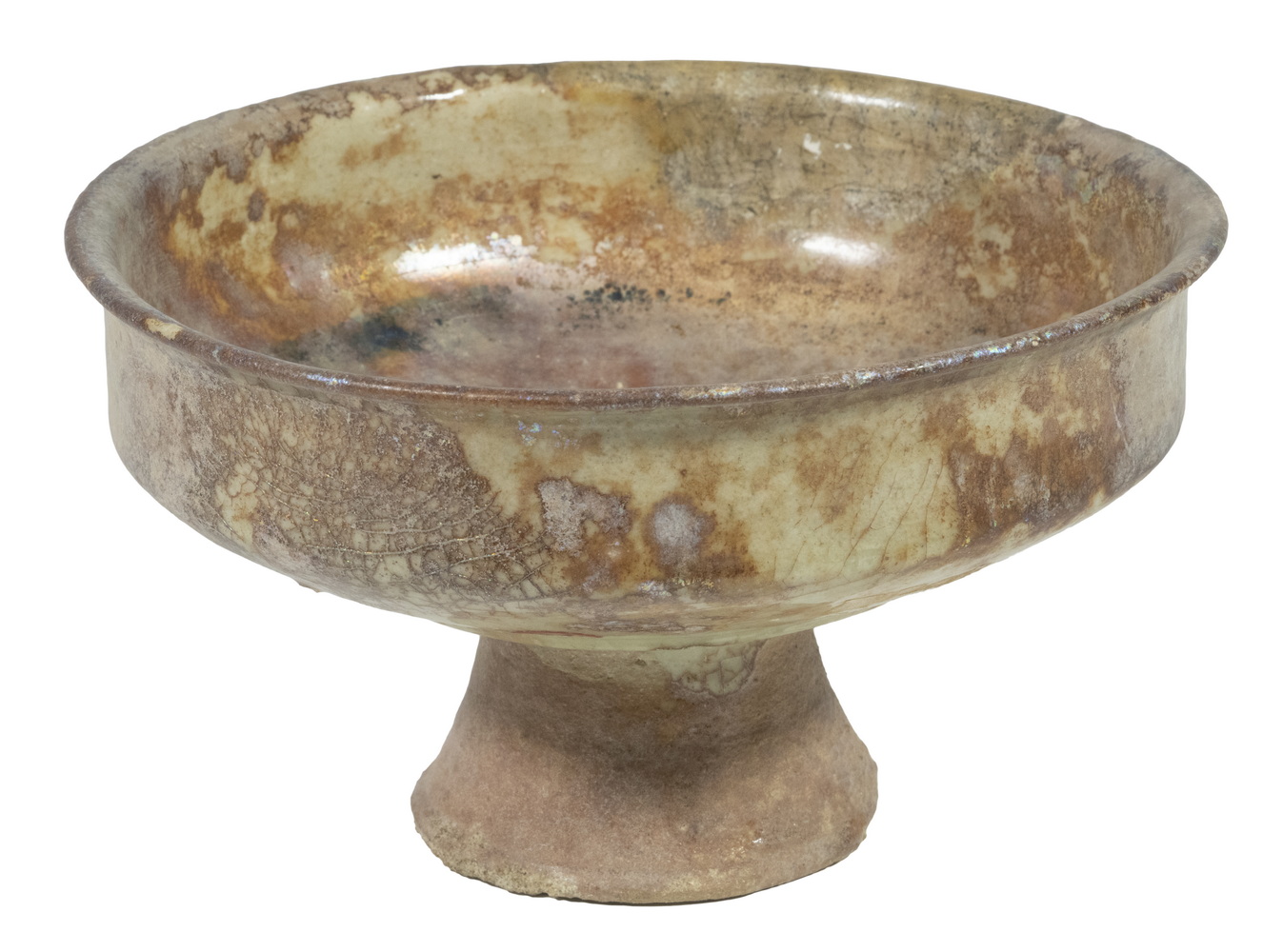 PERSIAN POTTERY FOOTED BOWL Early