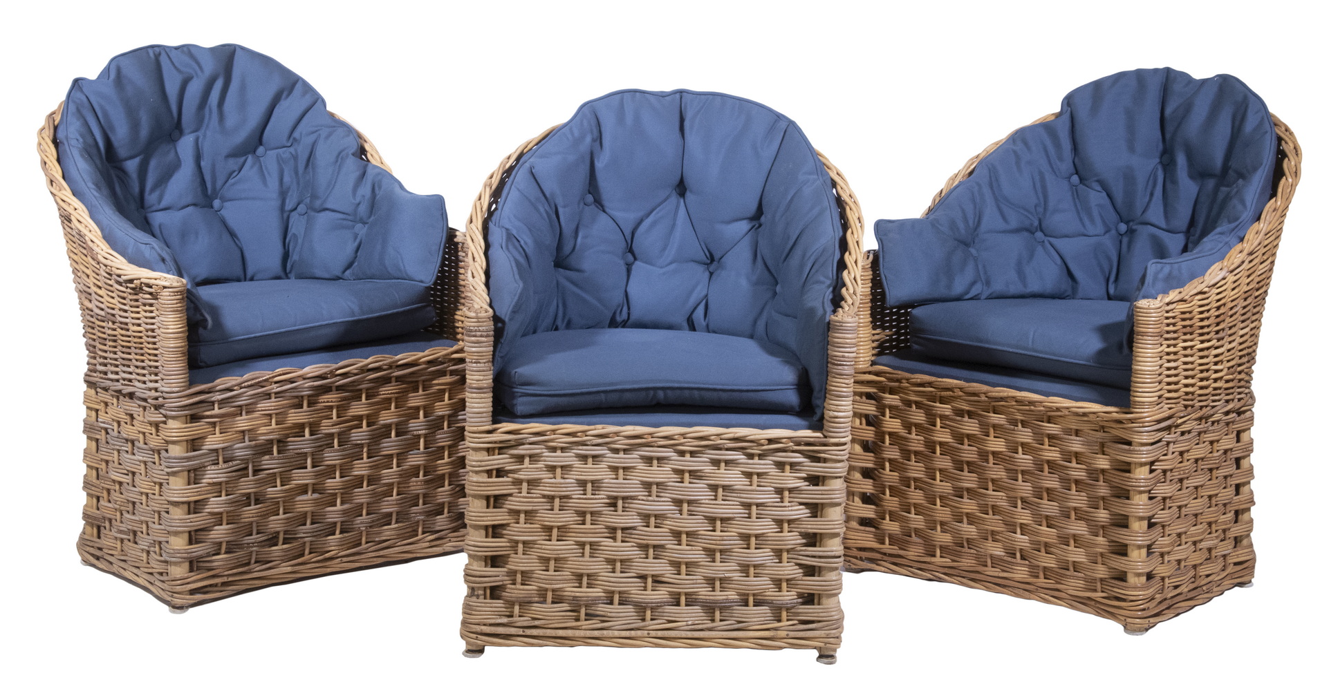 WOVEN BAMBOO & RATTAN WICKER CHAIRS