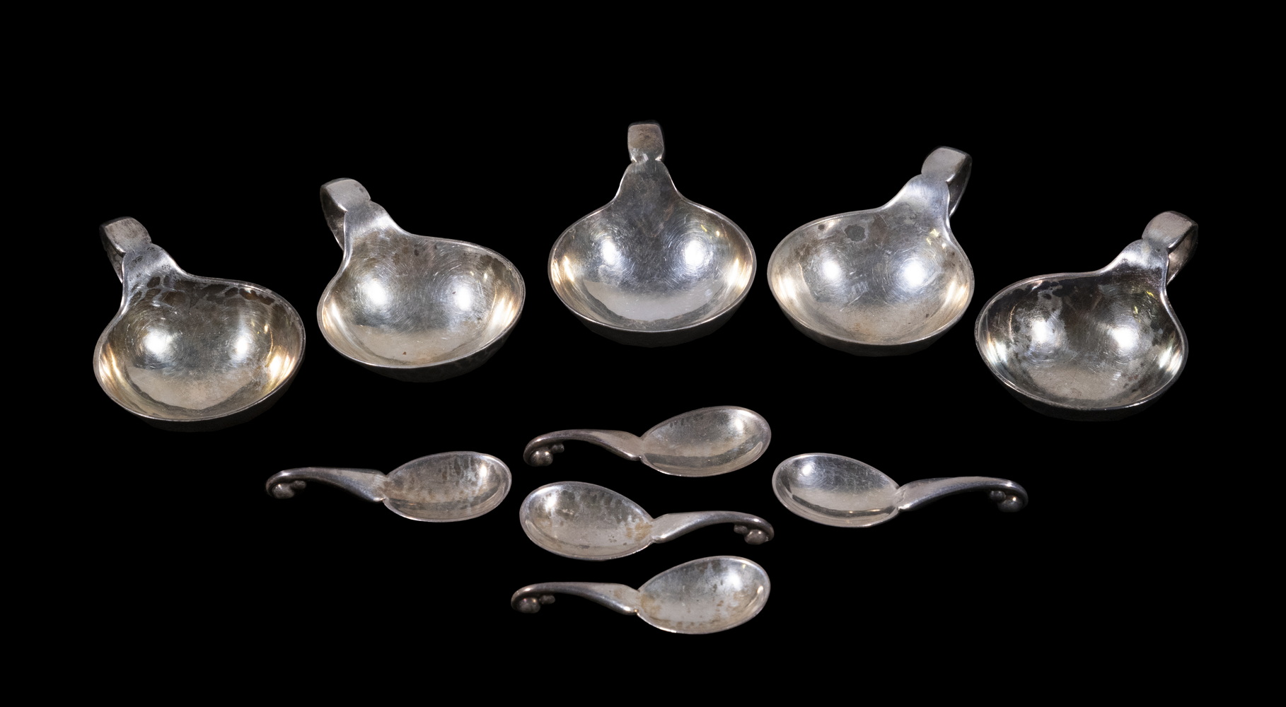 GEORG JENSEN SILVER SALTS SPOONS  302b5d