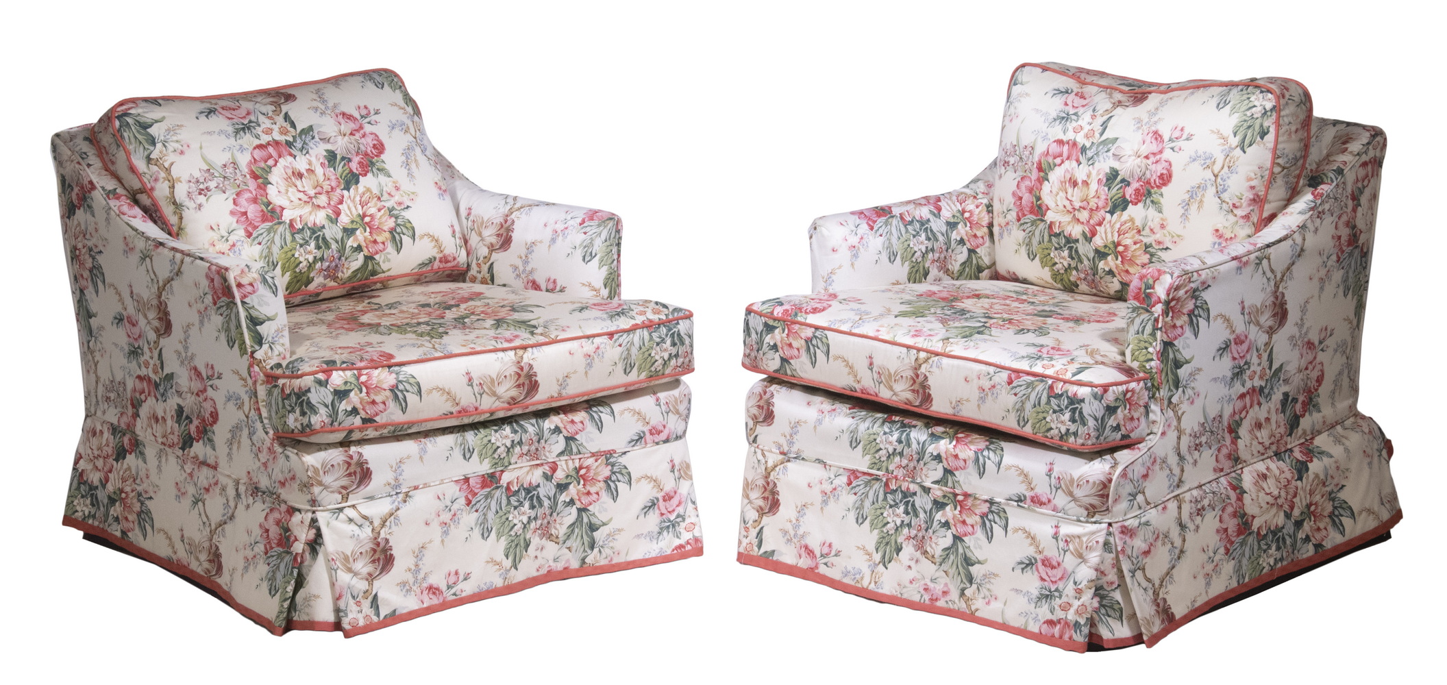 PR UPHOLSTERED ARMCHAIRS Pair of