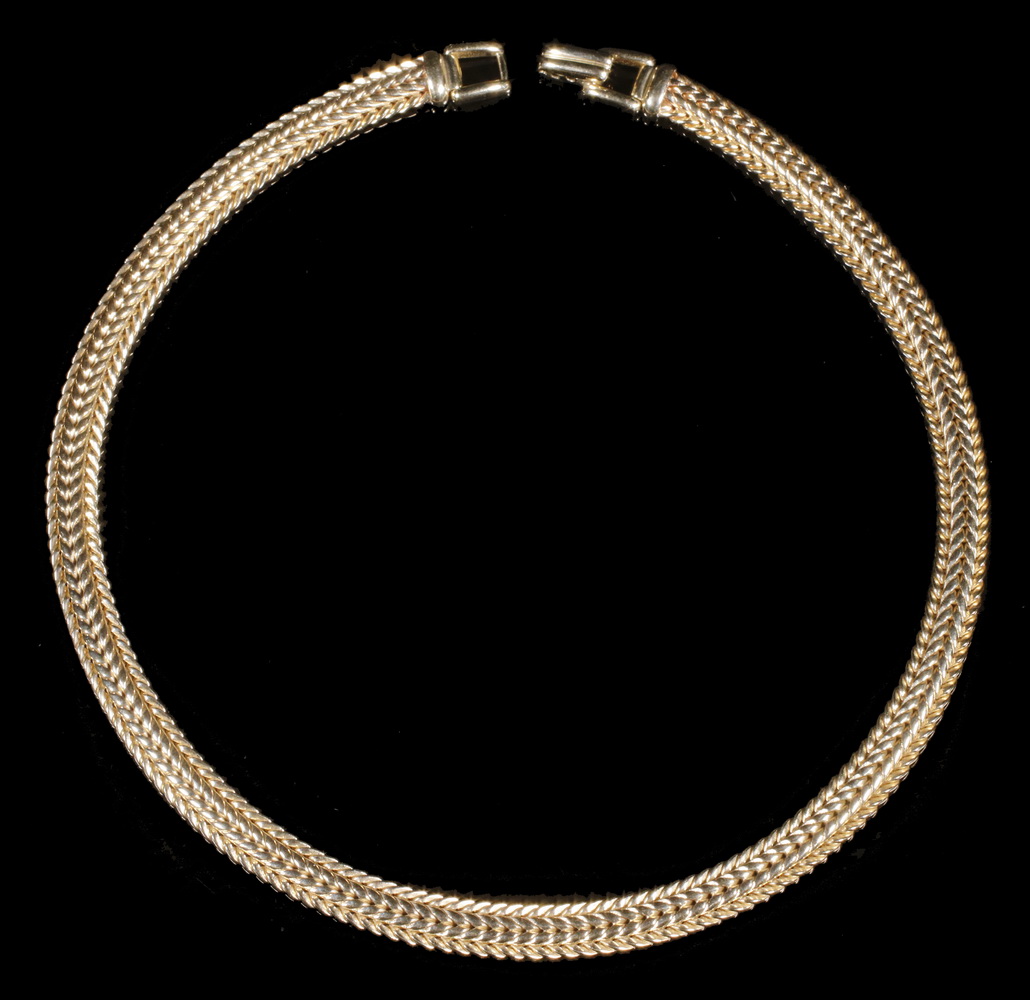 14K GOLD WOVEN NECKLACE Woven Form 302c22