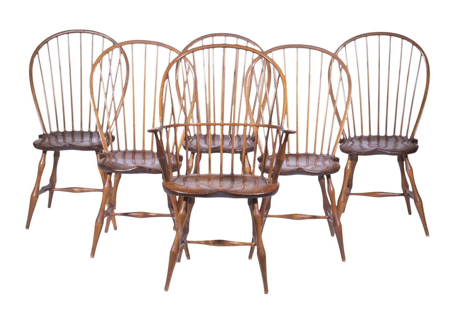 SET OF 6 D R DIMES WINDSOR CHAIRS 302c3a
