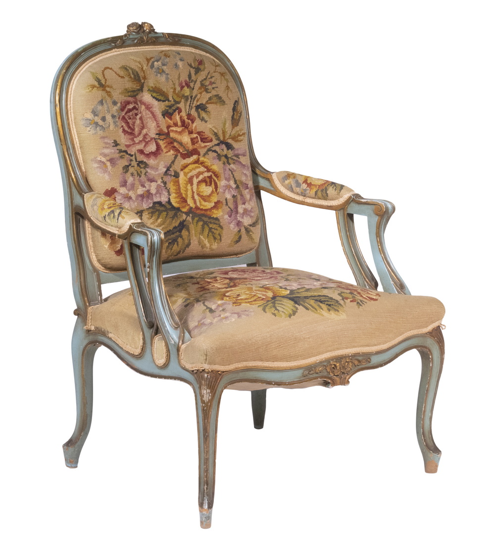 LOUIS XV STYLE ARMCHAIR Vintage 302d38